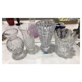 4 GLASS VASES