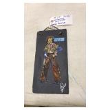 SLATE SIGNED HANDPAINTED COWBOY ART