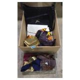 BOX OF LADIES COIN PURSES AND BELTS