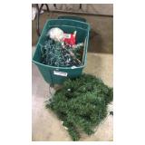 BOX OF ASST. CHRISTMAS GARLAND & MISC