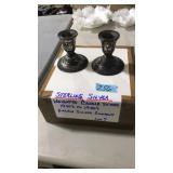 STERLING SILVER WEIGHTED CANDLE STICKS