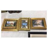 3 MINI FRAMED ARTWORK