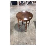 HENDREDON FAUX BAMBOO ROUND SIDE TABLE
