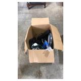 BOX OF ASST. CORDS & MISC ELECTRONICS
