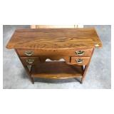 OAK CONSOLE TABLE