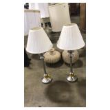 PAIR OF CANDLESTICK STYLE TABLE LAMPS