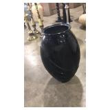 VNTG. BLACK CERAMIC VASE