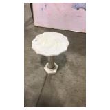 COLUMN PEDESTAL SIDE TABLE W/FAUX MARBLE TOP