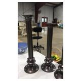 3 DECORATIVE CANDLESTICK HOLDERS
