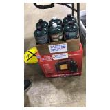 BUDDY HEATER IN BOX W/6 PROPANE CYLINDERS
