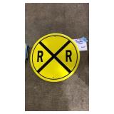 12' TIN RR CROSSING SIGN