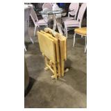 3 TV TRAYS ON STAND
