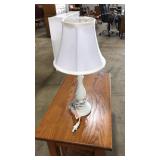 SMALL WHITE DECORATIVE TABLE LAMP