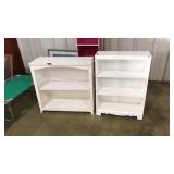2 WHITE BOOKSHELVES