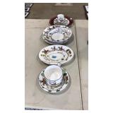 7 PC HUNTING SCENE DISHES BY COALPORT