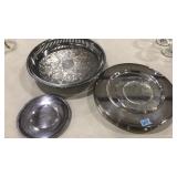 SILVERPLATE CHARGERS & SERVING TRAY