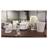 TEA POT, VASES, SALT&PEPPER, CREAMER