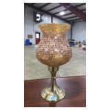 DECORATIVE MOSAIC HURRICAN GLASS CANDLE HOLDER