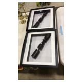 2 CARVED AFRICAN FIGURINES IN SHADOWBOX DISPLAYS