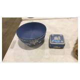 WEDGEWOOD BOWL AND TRINKET DISH WITH LID