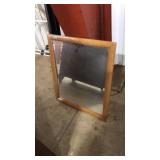 WOOD FRAMED WALL MIRROR