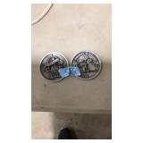 PAIR OF CASE TRACTOR FINE PEWTER ORNAMENTS