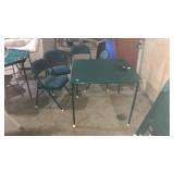 FOLDING CARD TABLE & 4 CHAIRS