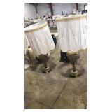 2 HOLLYWOOD REGECNY STYLE LAMPS W/BRASS BASE