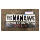 THE MAN CAVE WOODE SIGN