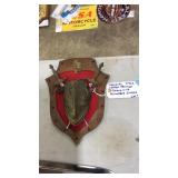 MEDIEVAL STYLE LEATHER TRIM PLAQUE