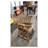 VNTG.OAK CAPTAIN CHAIR