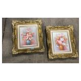 FRAMED OIL ON BOARD STILL LIFES BY ROBERT COX