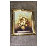 FRAMED STILL LIFE OIL ON CANVAS SIGNED HILL