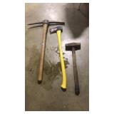 AXE, SLEDGE HAMMER, PICK