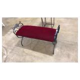 METAL UPHOLSTERED BENCH