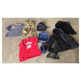 BOX OF ASST. BACKPACKS AND CLOTHING