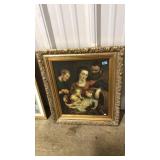FRAMED MADONNA OF THE BASKET CANVAS PRINT