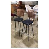 PAIR OF VNTG. MID CENTURY SWIVEL BAR STOOLS