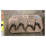 CRAFTSMAN 4PC. DETAIL PLIERS & CUTTERS
