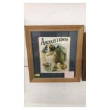 FRAMED 'ANIMALS I KNOW' CHILDRENS BOOK: 1923