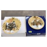 (2) DAVID WINTER CHRISTMAS 94'&95' HOME PLAQUES