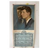 'BROTHERS UNITED' JFK & RFK 1969 CALENDAR