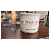 LONGABERGER 'CANDY CORN' HALLOWEEN CROCK