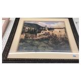 LRG. FRAMED MEDITERRANEAN LANDSCAPE PRINT