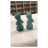 (2) BOYD ART GLASS "CHUCKLES THE CLOWN" FIGURES
