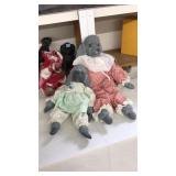 PAIR OF CERAMIC POODLE "DOLLS"