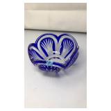VNTG. COBALT BLUE BOHEMIAN CRYSTAL BOWL