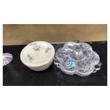 2 LIDDED CANDY DISHES