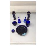 COLLECTION OF COBALT BLUE DECOR