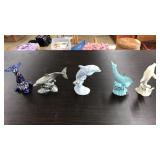 (5) LENOX SMALL DOLPHIN FIGURINES